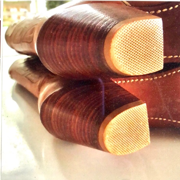 White Daisy Flower Vintage Brown Cowboy Boots - Picture 6 of 11